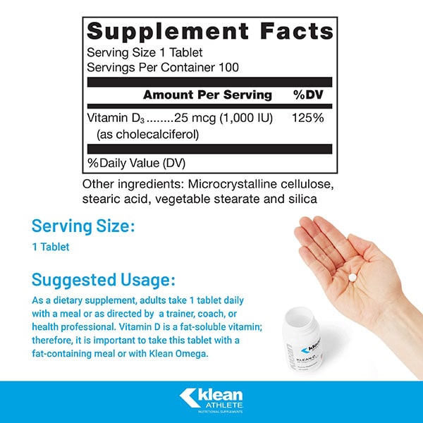 Klean-D 1000 Supplement Facts