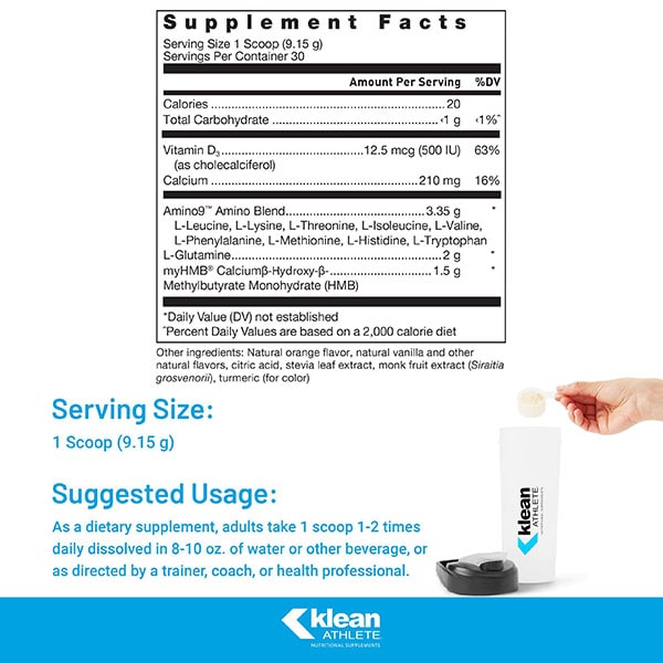 Klean Essential Aminos + HMB® Supplement Facts