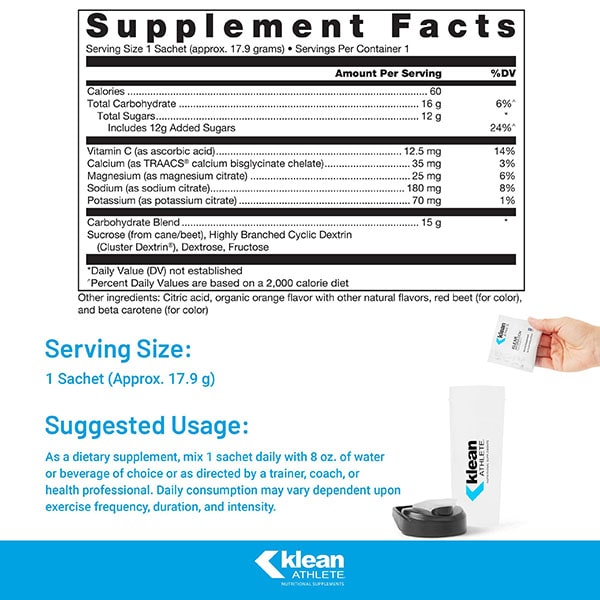 Klean Hydration™ 10 Sachets Supplement Facts
