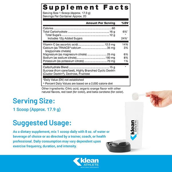 Klean Hydration™ 358 g Supplement Facts
