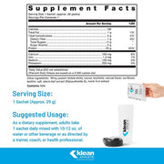 Klean Isolate™ Natural Chocolate Flavor Supplement Facts Single Serving Sachets-min