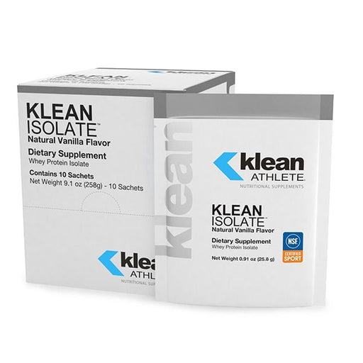 Klean Isolate™ Natural Vanilla Flavor Front View Single Serving Sachets