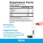 Klean Isolate™ Natural Vanilla Flavor Supplement Facts 516 g