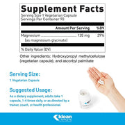 Klean Magnesium Supplement Facts