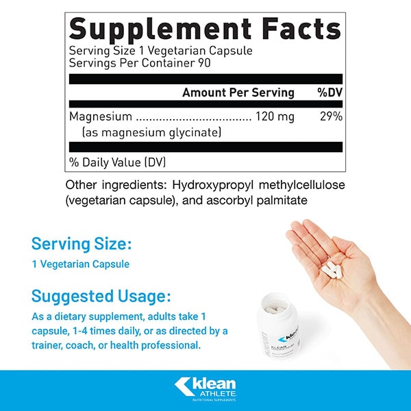 Klean Magnesium Supplement Facts