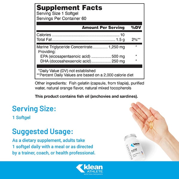 Klean Omega™ Supplement Facts