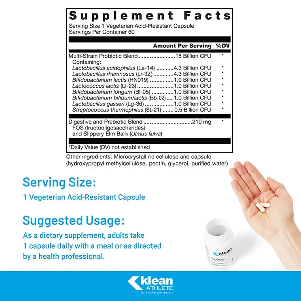 Klean Probiotic™ Supplement Facts