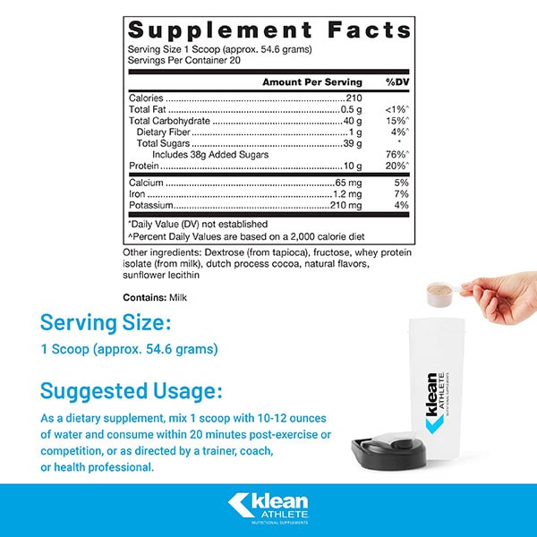 Klean Recovery™ Supplement Facts 8.5 oz