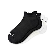 Lasso Performance Compression Socks - Black And White Low Tab