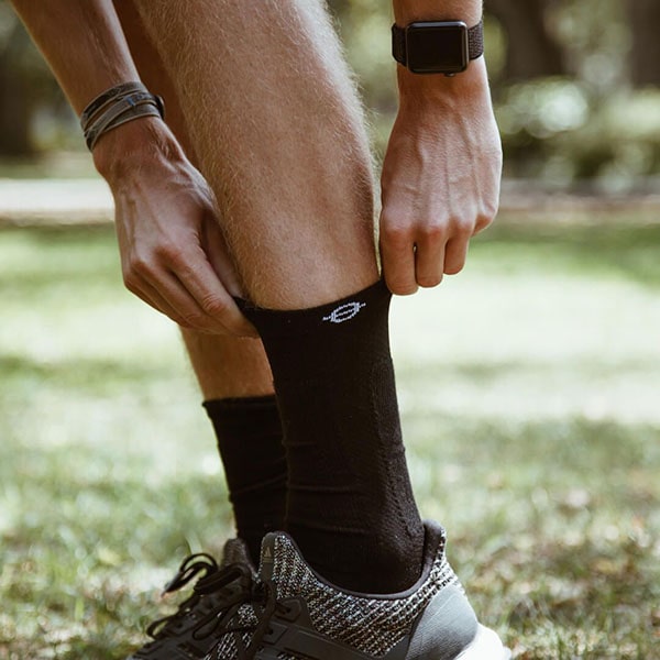 Lasso Performance Compression Socks - Black Crew Details 1