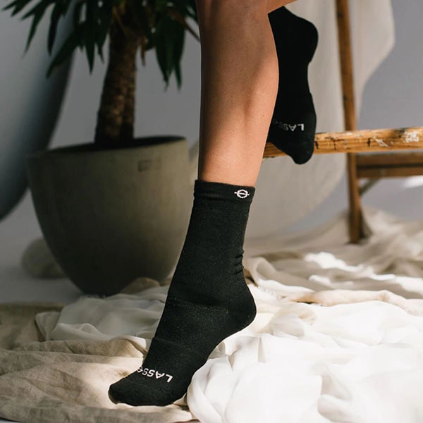 Lasso Performance Compression Socks - Black Crew Details 4