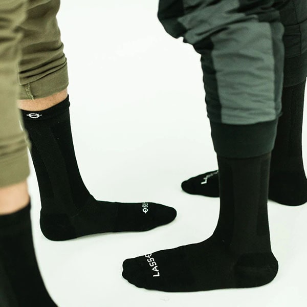 Lasso Performance Compression Socks - Black Crew Details 5
