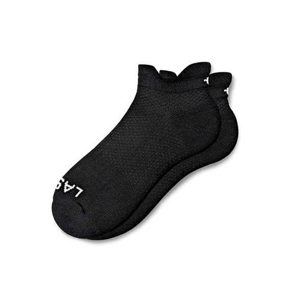 Lasso Performance Compression Socks - Black Low Tab 3D View