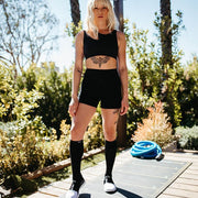Lasso Performance Compression Socks - Black Over The Calf Sock Details 3