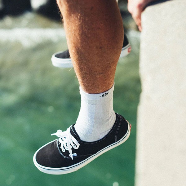 Lasso Performance Compression Socks - White Crew Details 2