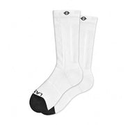 Lasso Performance Compression Socks - White Crew Front View