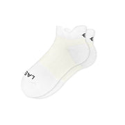 Lasso Performance Compression Socks - White Low Tab 3D View