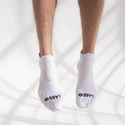 Lasso Performance Compression Socks - White Low Tab Details 2
