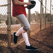 Lasso Performance Compression Socks - White Over The Calf Sock Details 1