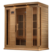 Maxxus 4-Person Corner Near Zero EMF FAR Infrared Sauna (Canadian Hemlock)