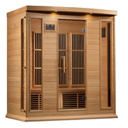 Maxxus 4-Person Corner Near Zero EMF FAR Infrared Sauna (Canadian Hemlock)