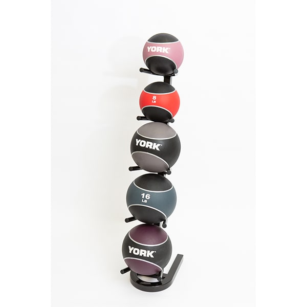 Medicine Ball Display Stand – Vertical Front View With Medicine Balls