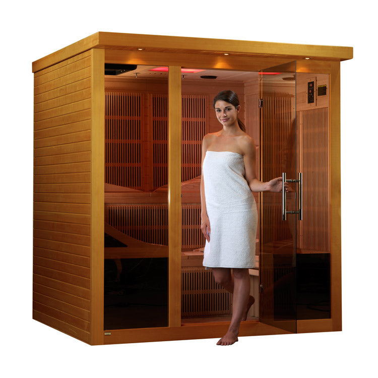 Dynamic Monaco 6-person Ultra Low EMF FAR Infrared Sauna (Canadian Hemlock)