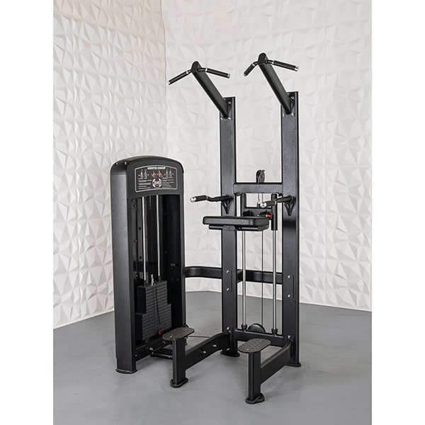 Muscle D Fitness Assisted Chin Dip 3D View Black