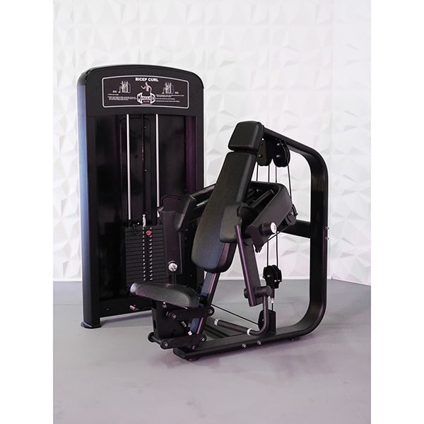 Muscle D Fitness Bicep Curl 3D View Black