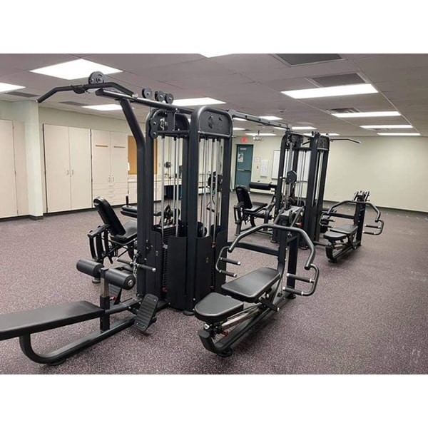 Muscle D Fitness Compact 8 Stack Multi Gym MDM-8SCB Front Side View