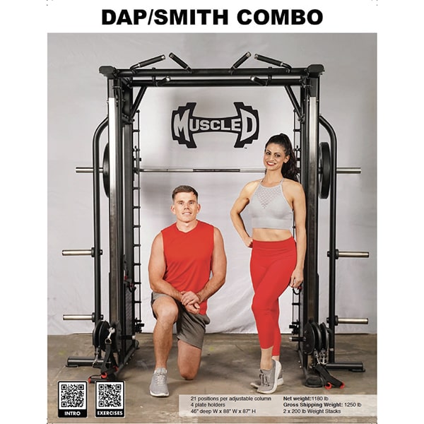 Muscle D Fitness DAPSMITH Machine Combo MDM-DPSM Front View