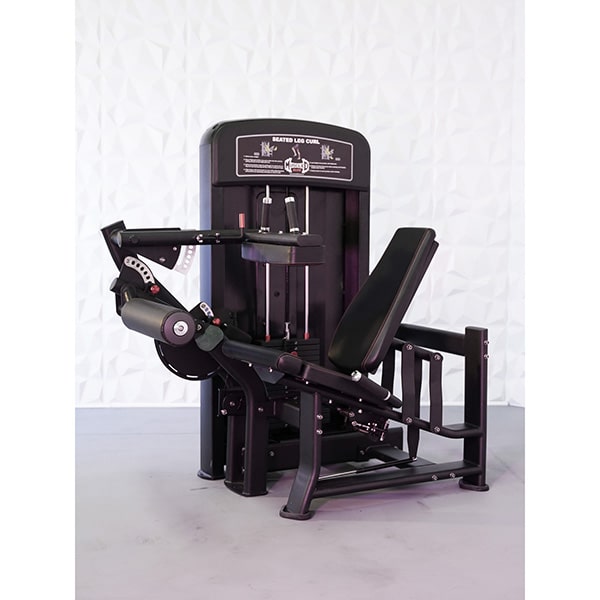 Muscle D Fitness Seated Leg Curl 3D View Black