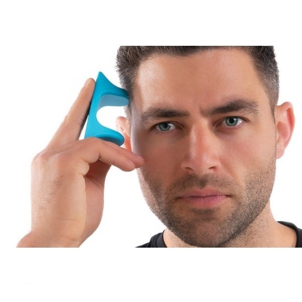 Pro-Mini Muscle Release and Self-Massage Tool being used on forehead