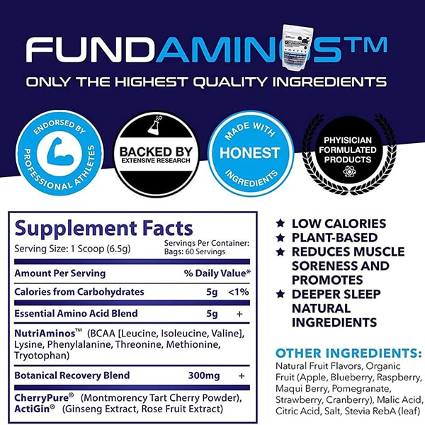 PureClean Performance PureClean FUNDAMINOS™ Supplement Facts