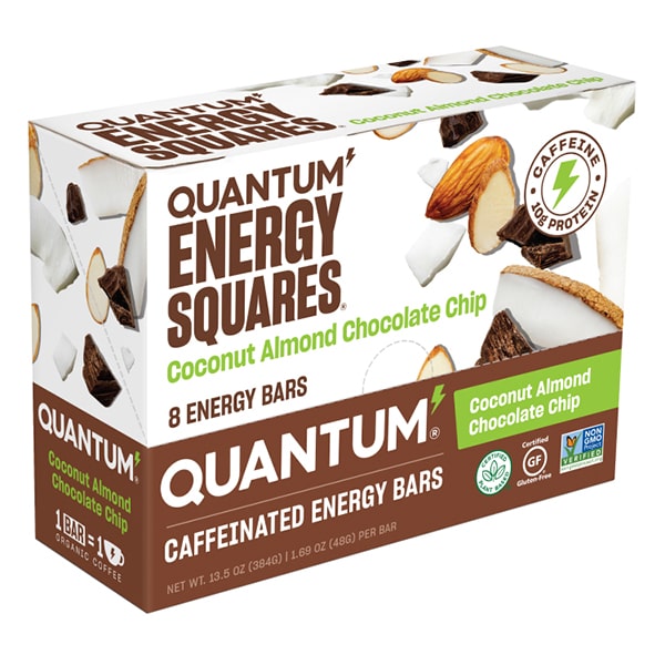 Quantum Energy Squares Coconut Almond Chocolate Chip 8 Pack
