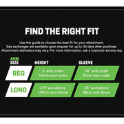 Rapid Reboot Arm Attachment Sizing Chart