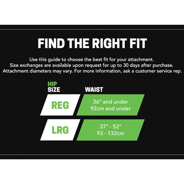 Rapid Reboot Hip Attachment Sizing Chart