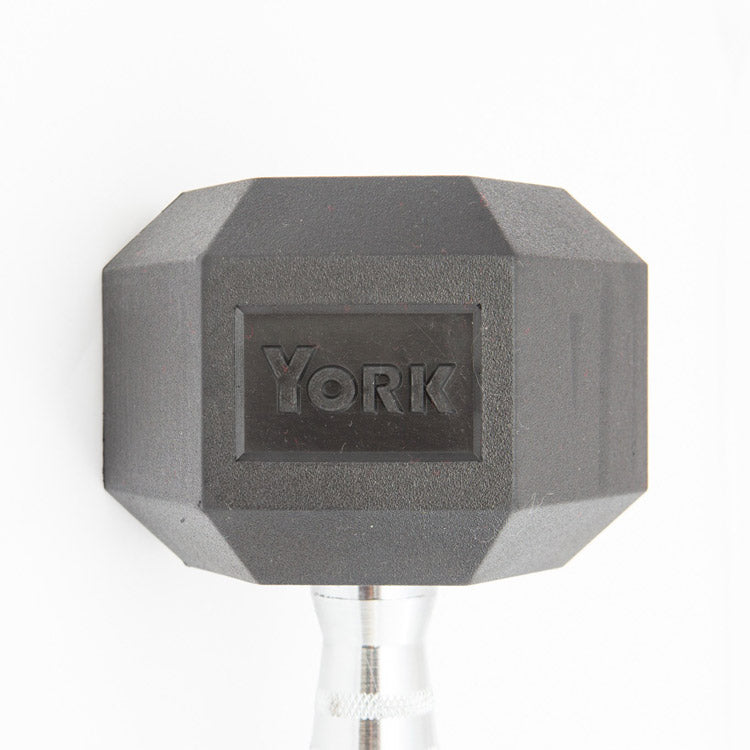 York Barbell Rubber Hex Dumbbell