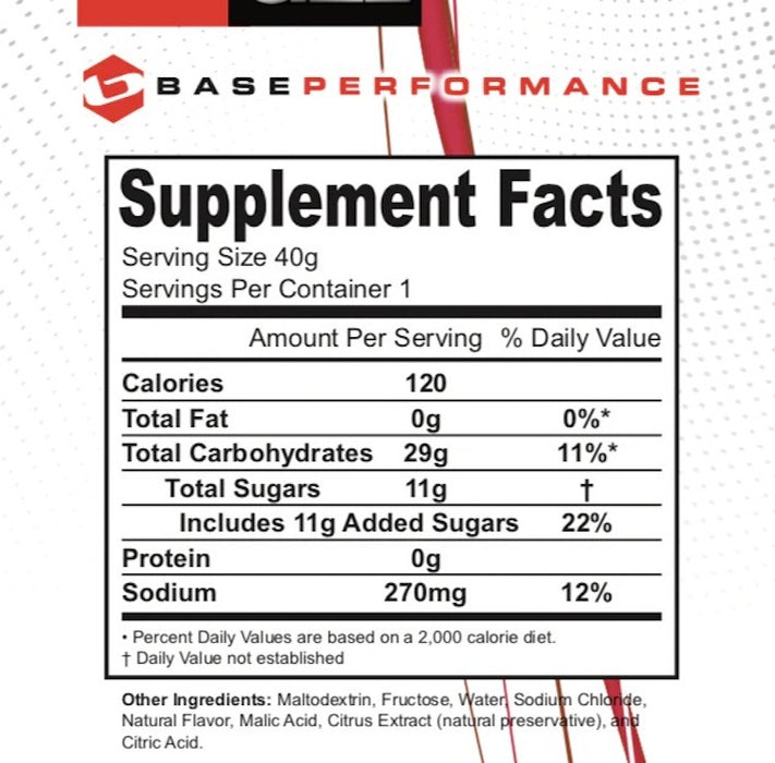 BASE Performance Gels - Strawberry Cream Nutrients