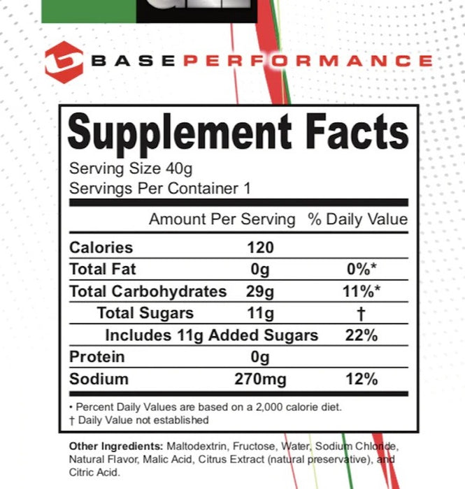 BASE Performance Gels - Salted Watermelon Nutrients