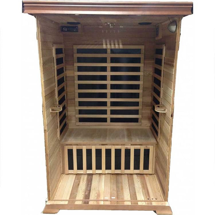 SunRay Sierra 2 Person Cedar Infrared Sauna with Carbon Heaters