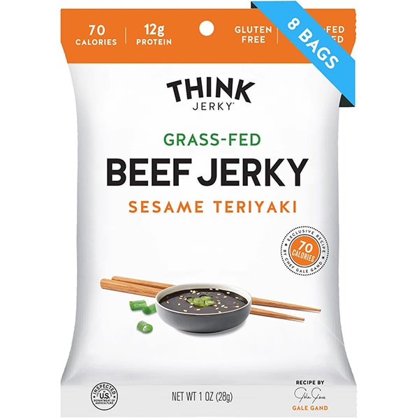 Think Jerky 100% Grass-Fed Beef Jerky - Sesame Teriyaki 1oz 8 Pack