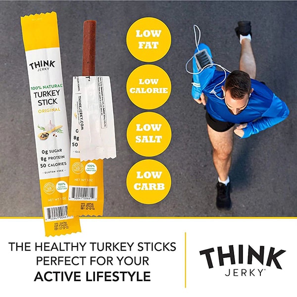Think Jerky Original 100% Natural Turkey Stick Lifestyle