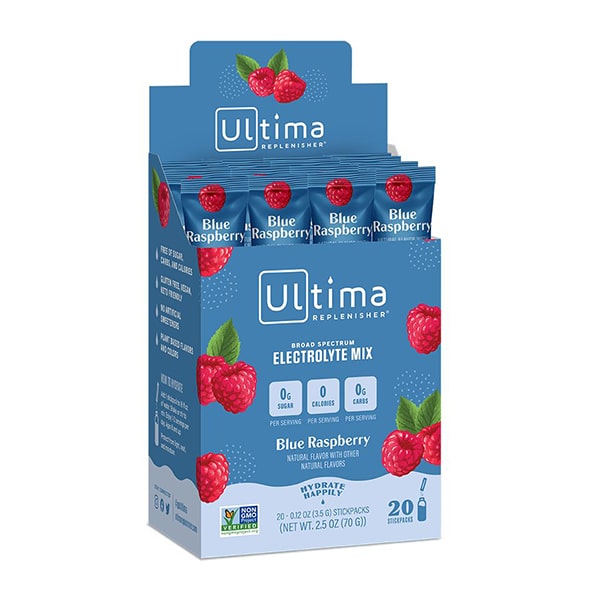 Ultima Replenisher 20 count stick pack box — Recovery For Athletes