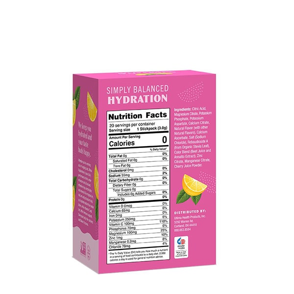 Ultima Replenisher 20 Count Pink Lemonade Rear