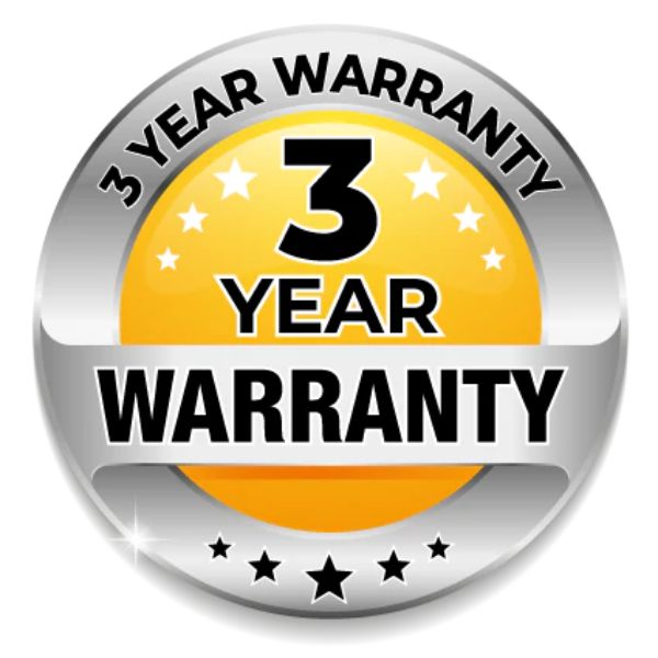 Free 3 Year Manufacturer Warranty