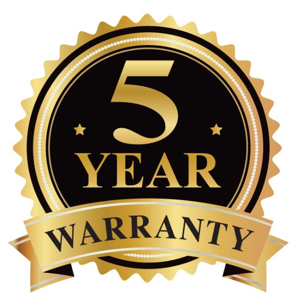 Free 5 Year Manufacturer Warranty