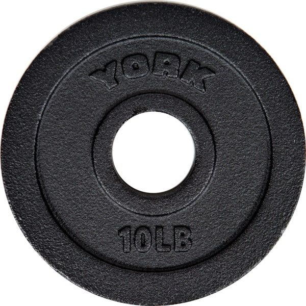 York Barbell 2 Cast Iron Olympic Weight Plates 10 lbs