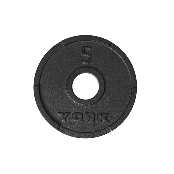 York Barbell 2 G-2 Cast Iron Olympic Weight Plate 5 lb