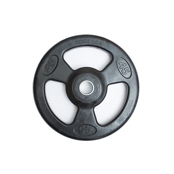 York Barbell 2 Iso-Grip Rubber Encased Steel Olympic Plate 45 lb